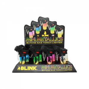Blink Angle Mini Torch Lighter Metallics (Display of 20) 